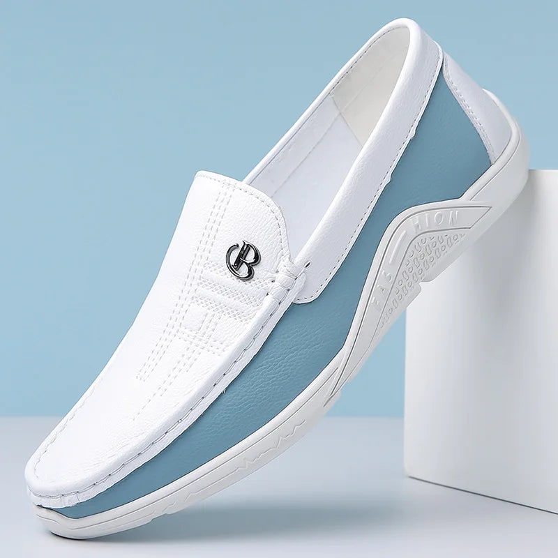 Men's Casual Slip on Loafers with Contrast Stitching - Image 4