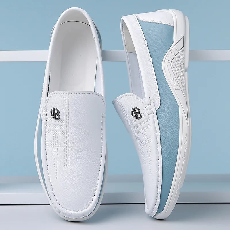 Men's Casual Slip on Loafers with Contrast Stitching - Image 5