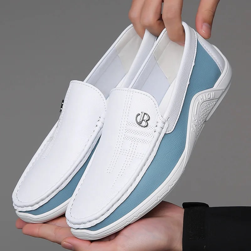 Men's Casual Slip on Loafers with Contrast Stitching - Image 6