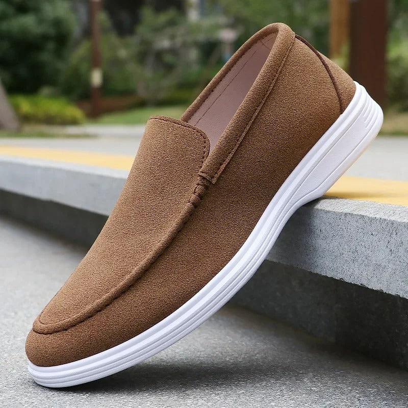 Men's Casual Slip-On Loafers with Faux Suede and Sole - Image 2