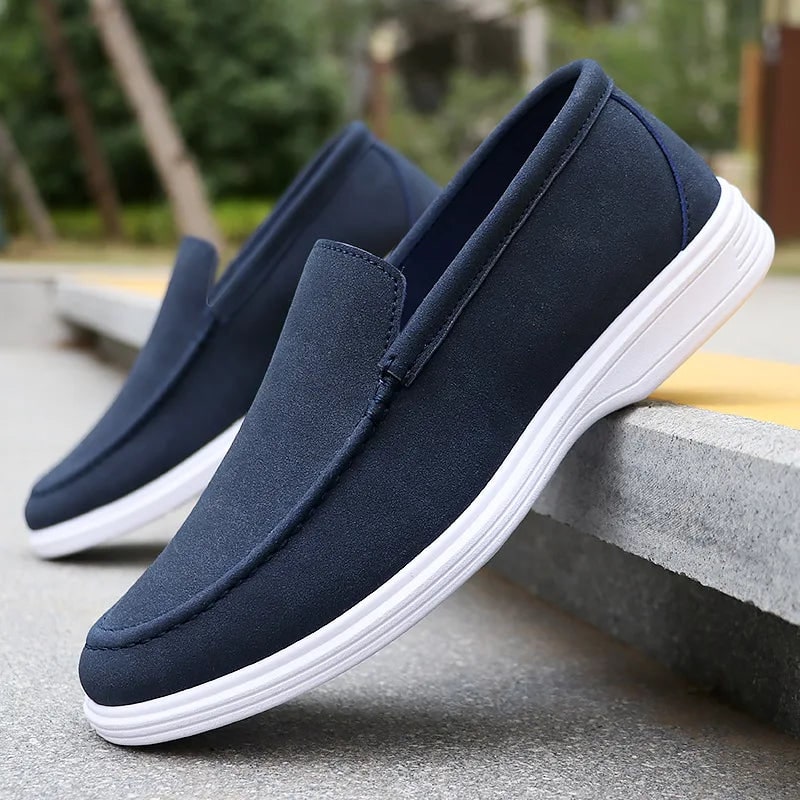 Men's Casual Slip-On Loafers with Faux Suede and Sole - Image 3