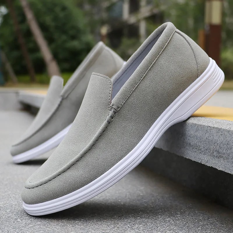 Men's Casual Slip-On Loafers with Faux Suede and Sole - Image 5