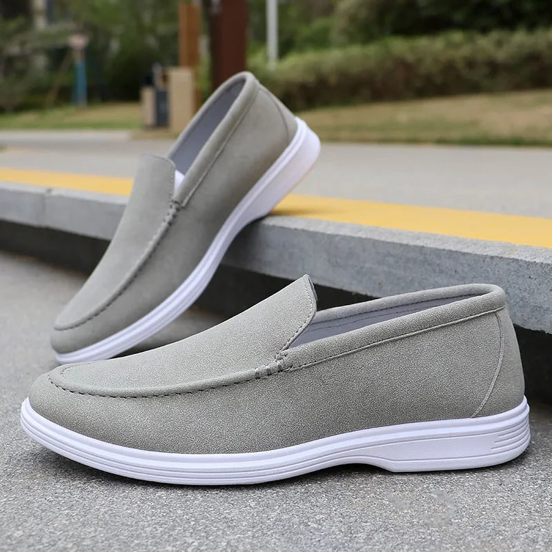 Men's Casual Slip-On Loafers with Faux Suede and Sole - Image 6