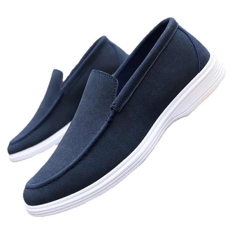 Men's Casual Slip-On Loafers with Faux Suede and Sole - Image 7