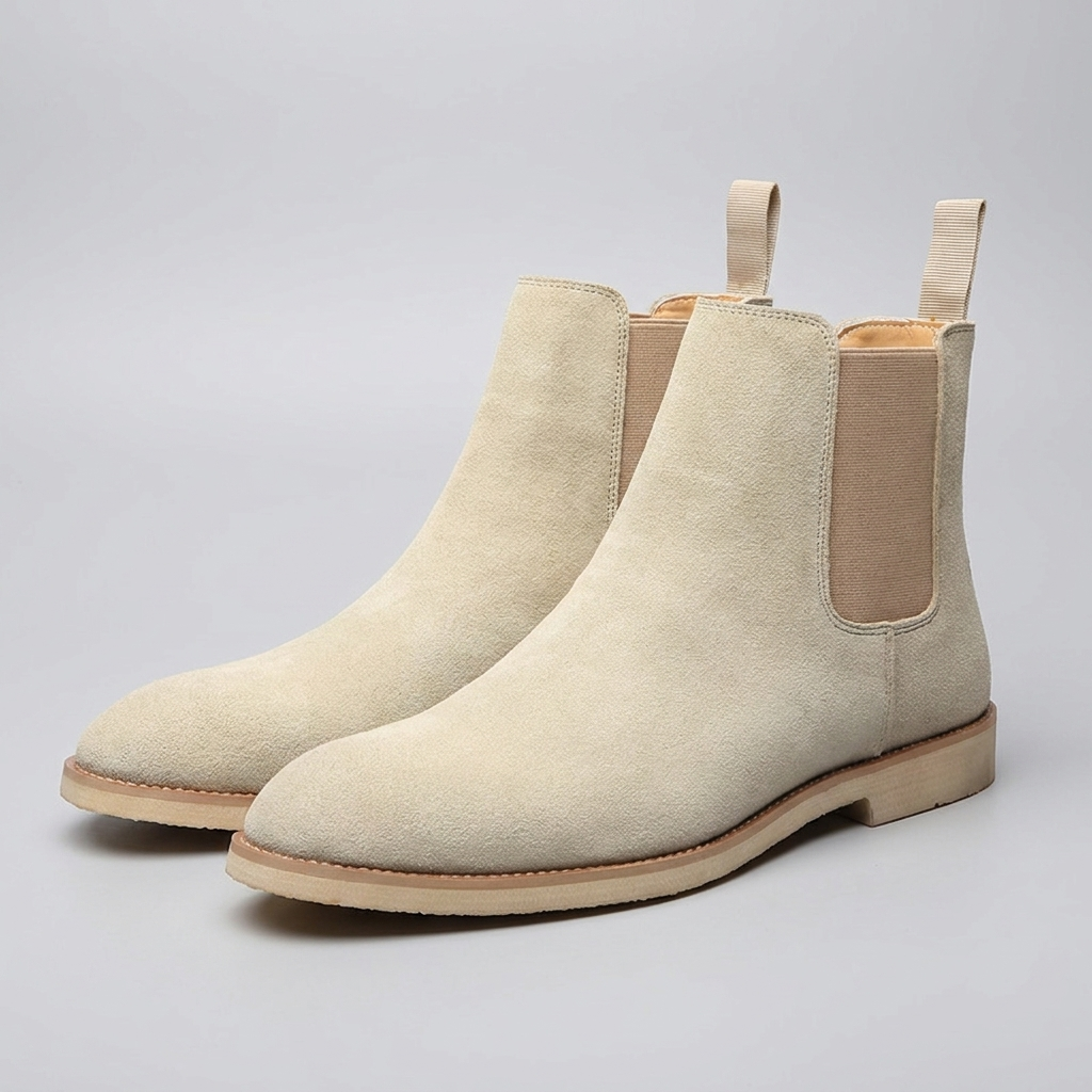 Men's Chelsea Ankle Boots with Suede Leather and Elastic Side Panels - Image 10