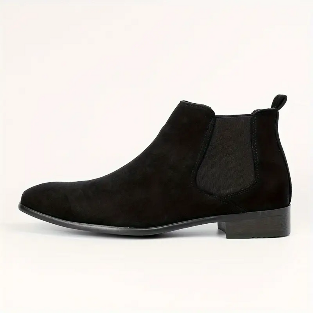 Men's Chelsea Slip on Ankle Boots with Suede Upper and Elastic Gussets - Image 2