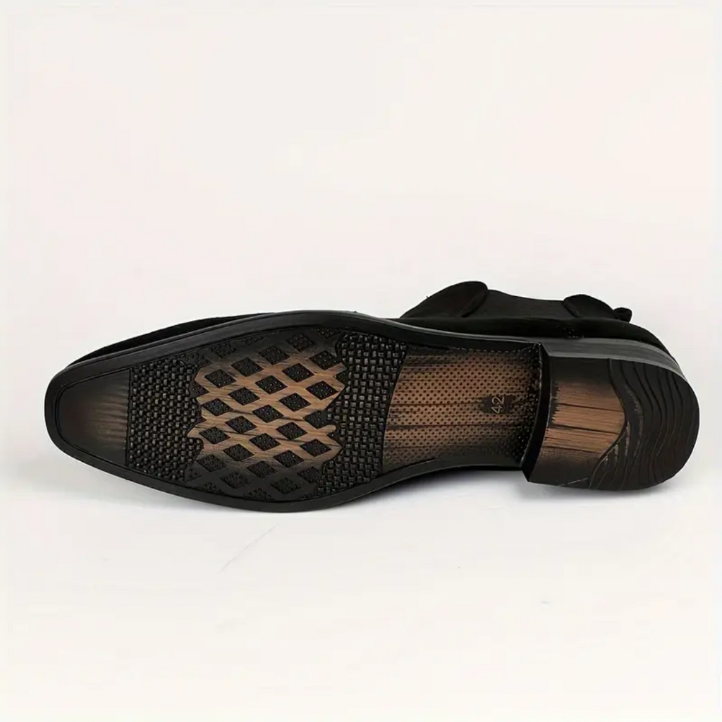 Men's Chelsea Slip on Ankle Boots with Suede Upper and Elastic Gussets - Image 3