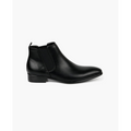 Men's Chelsea Slip on Leather Ankle Boots with Elastic Panels - Image 1
