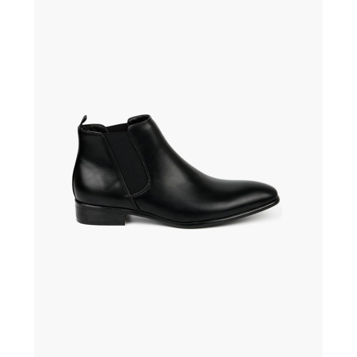 Men's Chelsea Slip on Leather Ankle Boots with Elastic Panels - Image 1