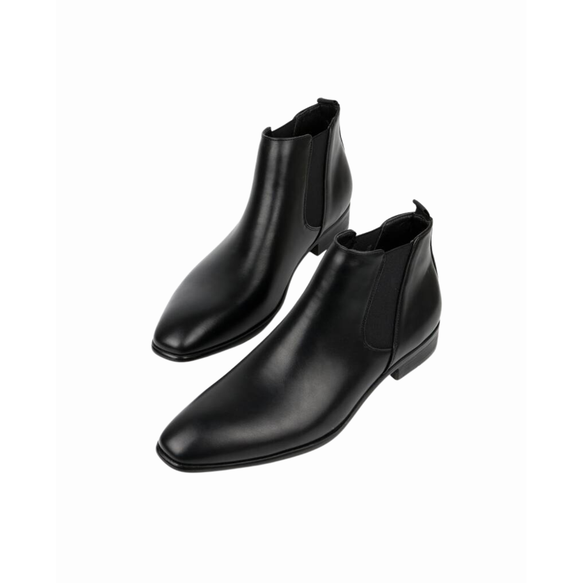 Men's Chelsea Slip on Leather Ankle Boots with Elastic Panels - Image 6