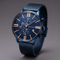 Men's Chronograph Watch Stainless Steel Milanese Mesh with Roman Numerals - Image 1