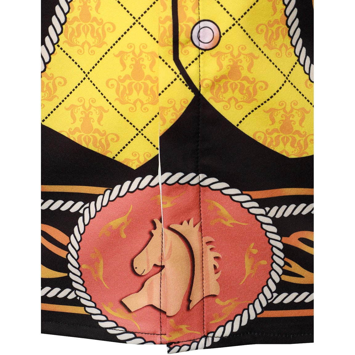 Men's Costume Shirt Button Down Short Sleeve Halloween Party - Image 4