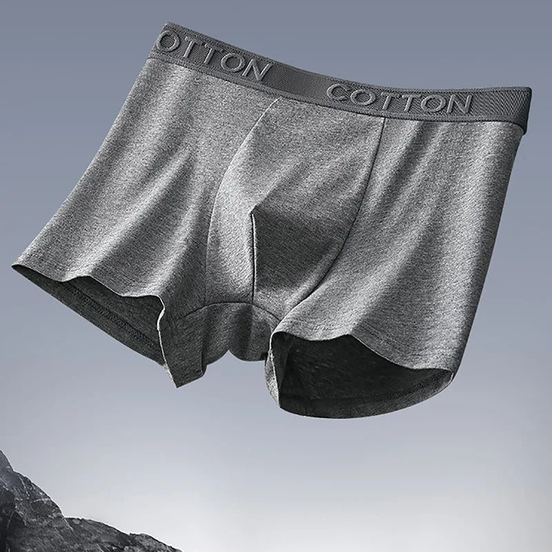 Men's Cotton Boxer Briefs Underwear Slim-Fit Elastic Waistband - Image 6