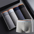 Men's Cotton Boxer Briefs with Ribbed Knit and Contoured Pouch - Image 1