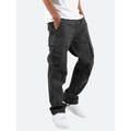 Men's Cotton Cargo Pants Relaxed Fit with Utility Pockets and Drawstring Hems - Image 1