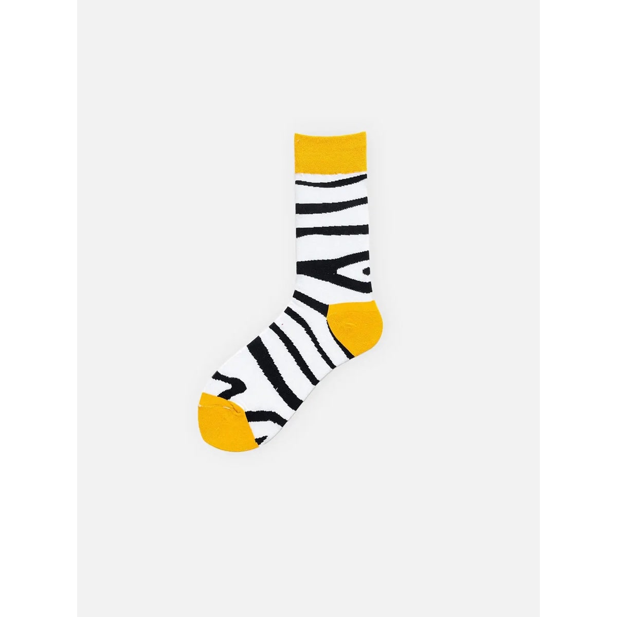 Men's Crew Socks with Animal Print and Novelty Knit Patterns - Image 1