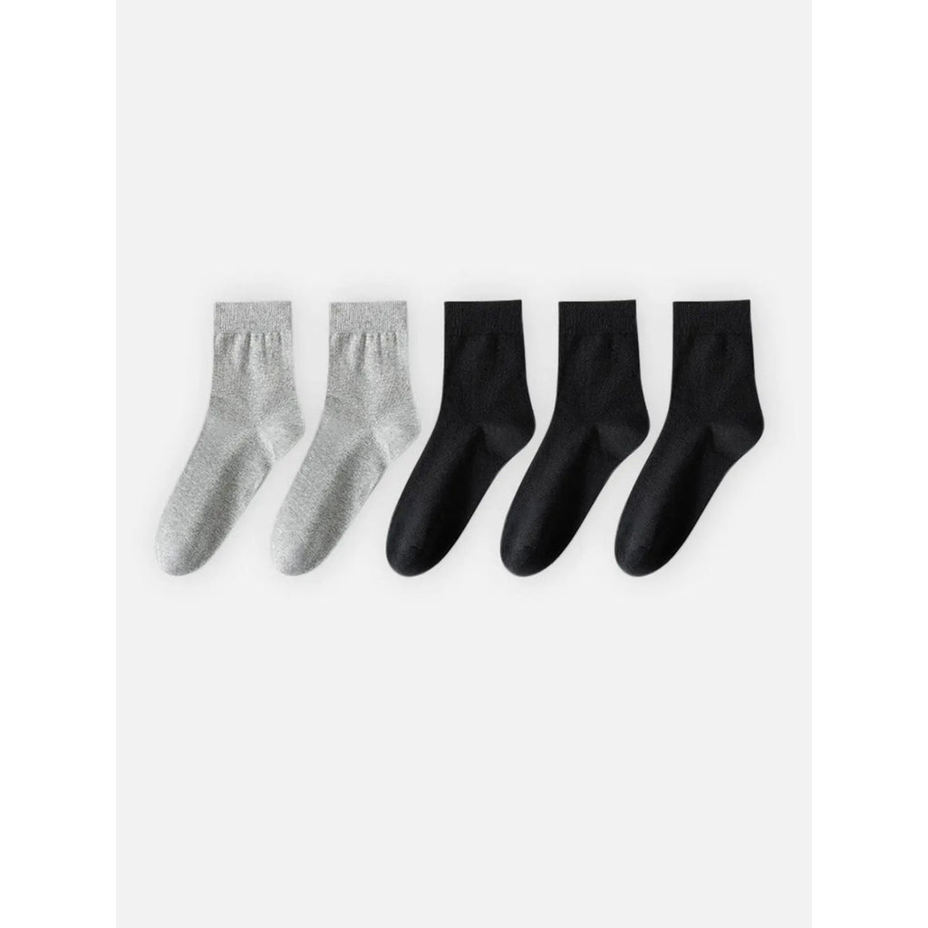 Men's Crew Socks with Ribbed Cuffs and Stretch Knit Cotton Blend 5-Pack - Image 10