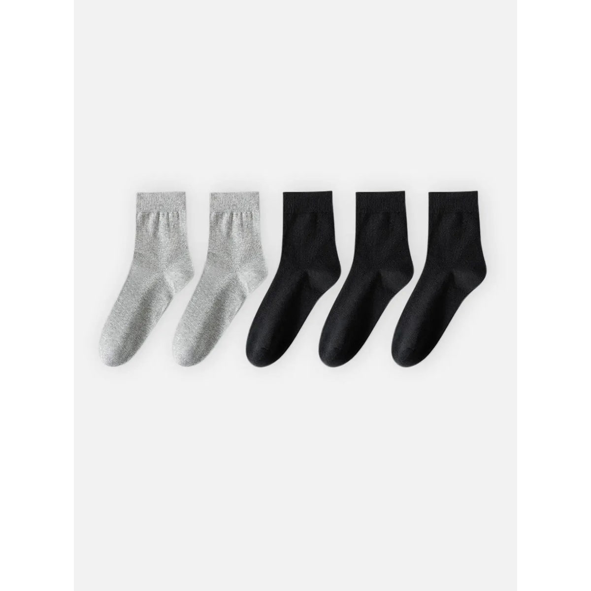 Men's Crew Socks with Ribbed Cuffs and Stretch Knit Cotton Blend 5-Pack - Image 10