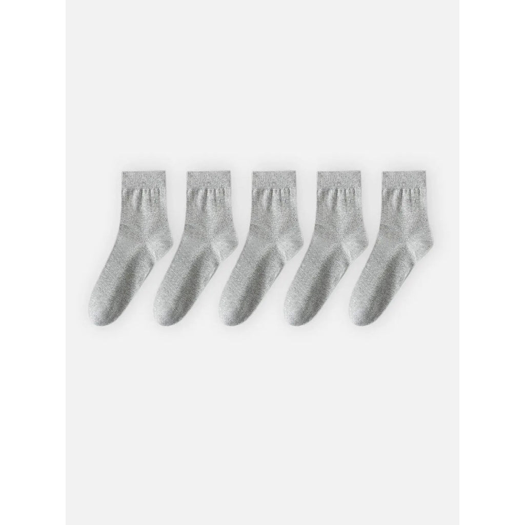 Men's Crew Socks with Ribbed Cuffs and Stretch Knit Cotton Blend 5-Pack - Image 14