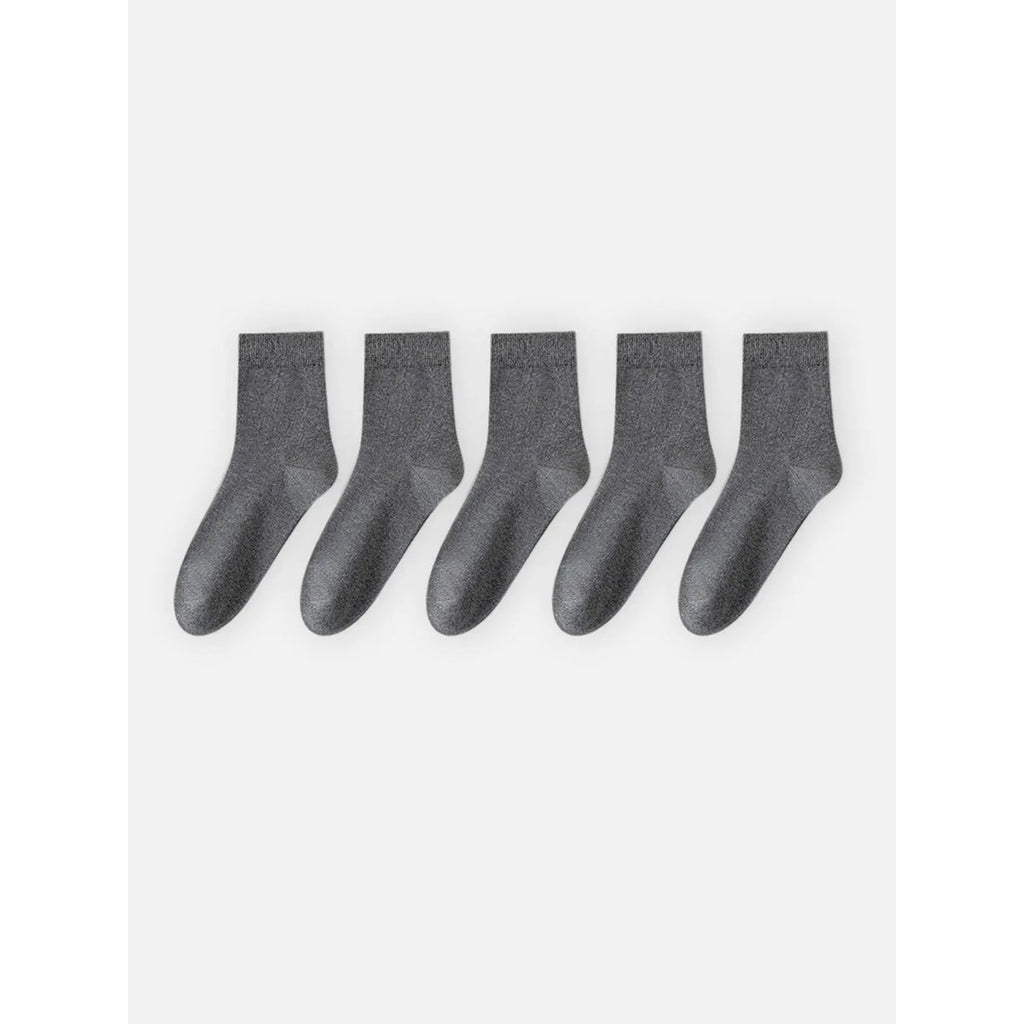Men's Crew Socks with Ribbed Cuffs and Stretch Knit Cotton Blend 5-Pack - Image 16