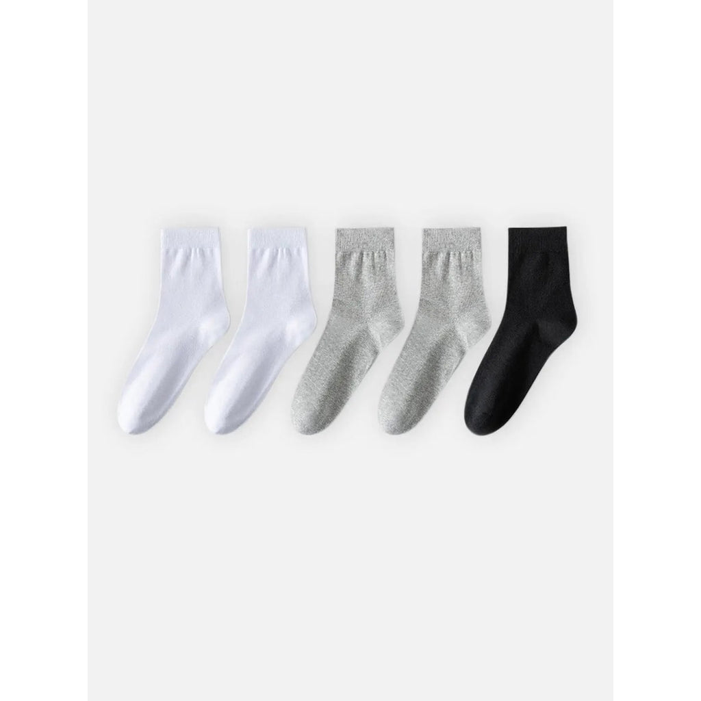 Men's Crew Socks with Ribbed Cuffs and Stretch Knit Cotton Blend 5-Pack - Image 8