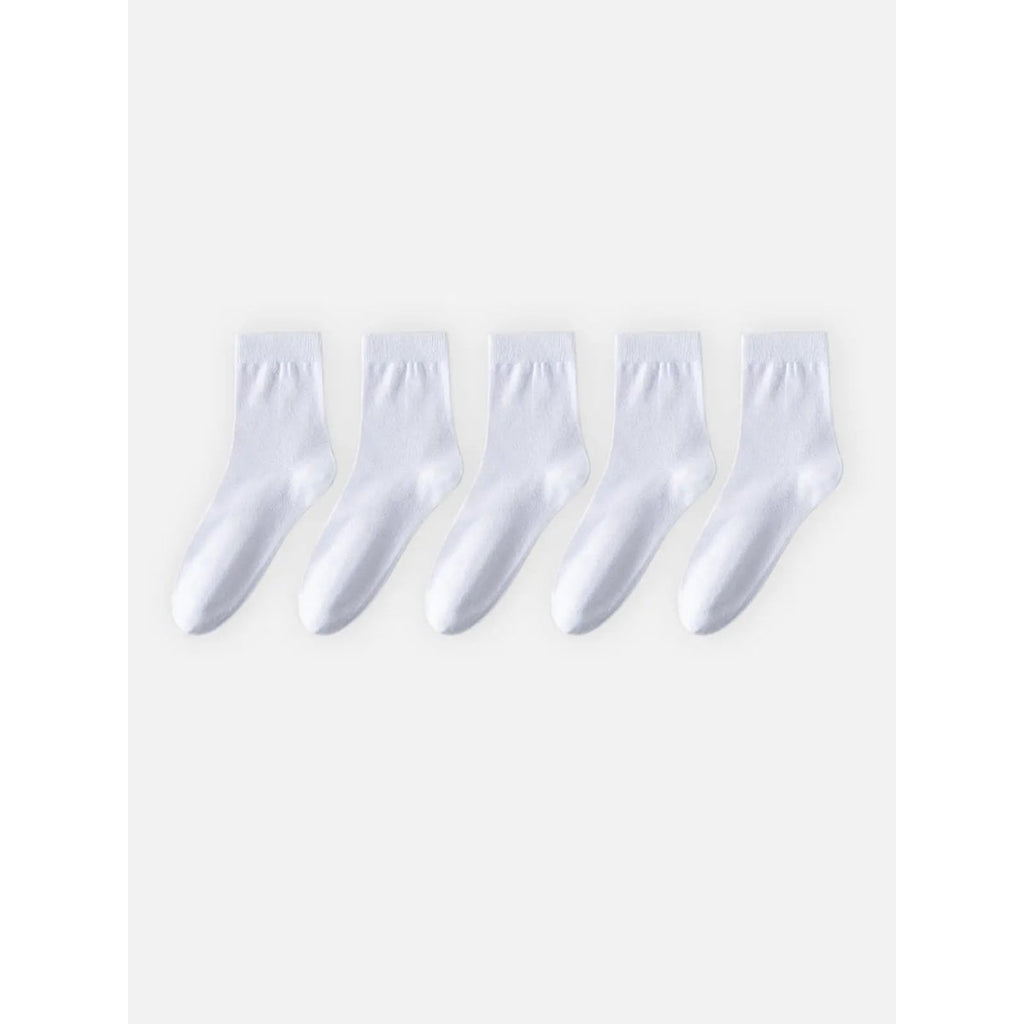 Men's Crew Socks with Ribbed Cuffs and Stretch Knit Cotton Blend 5-Pack - Image 9