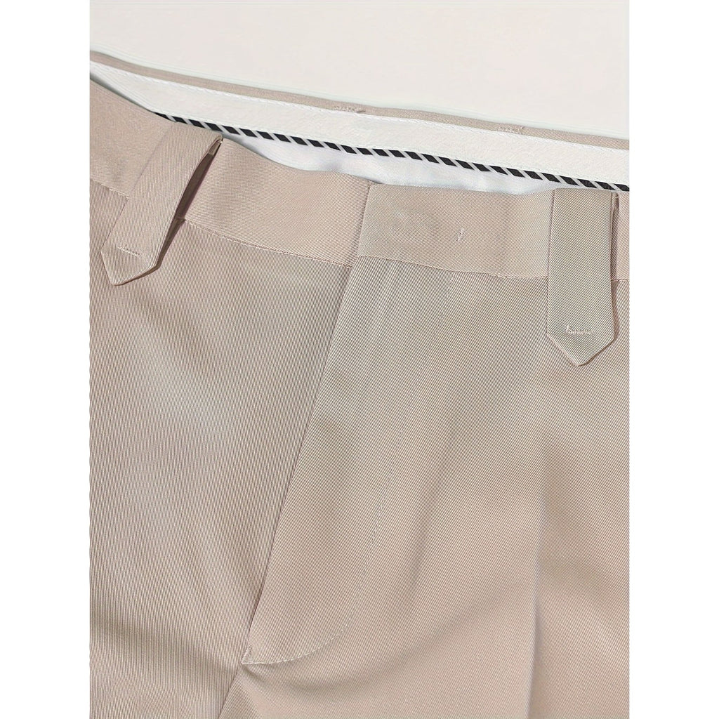 Men's Dress Pants Slim Fit with Pressed Crease and Twill Trousers - Image 3