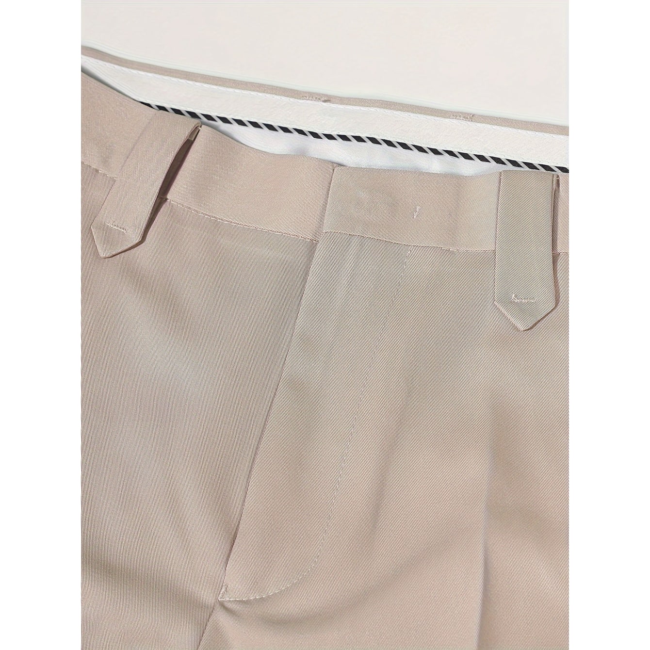 Men's Dress Pants Slim Fit with Pressed Crease and Twill Trousers - Image 3