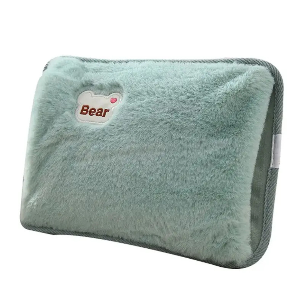 Men's Electric Hand Warmer Rechargeable Heater with Fleece Plush Cover and Pocket Sleeve - Image 2