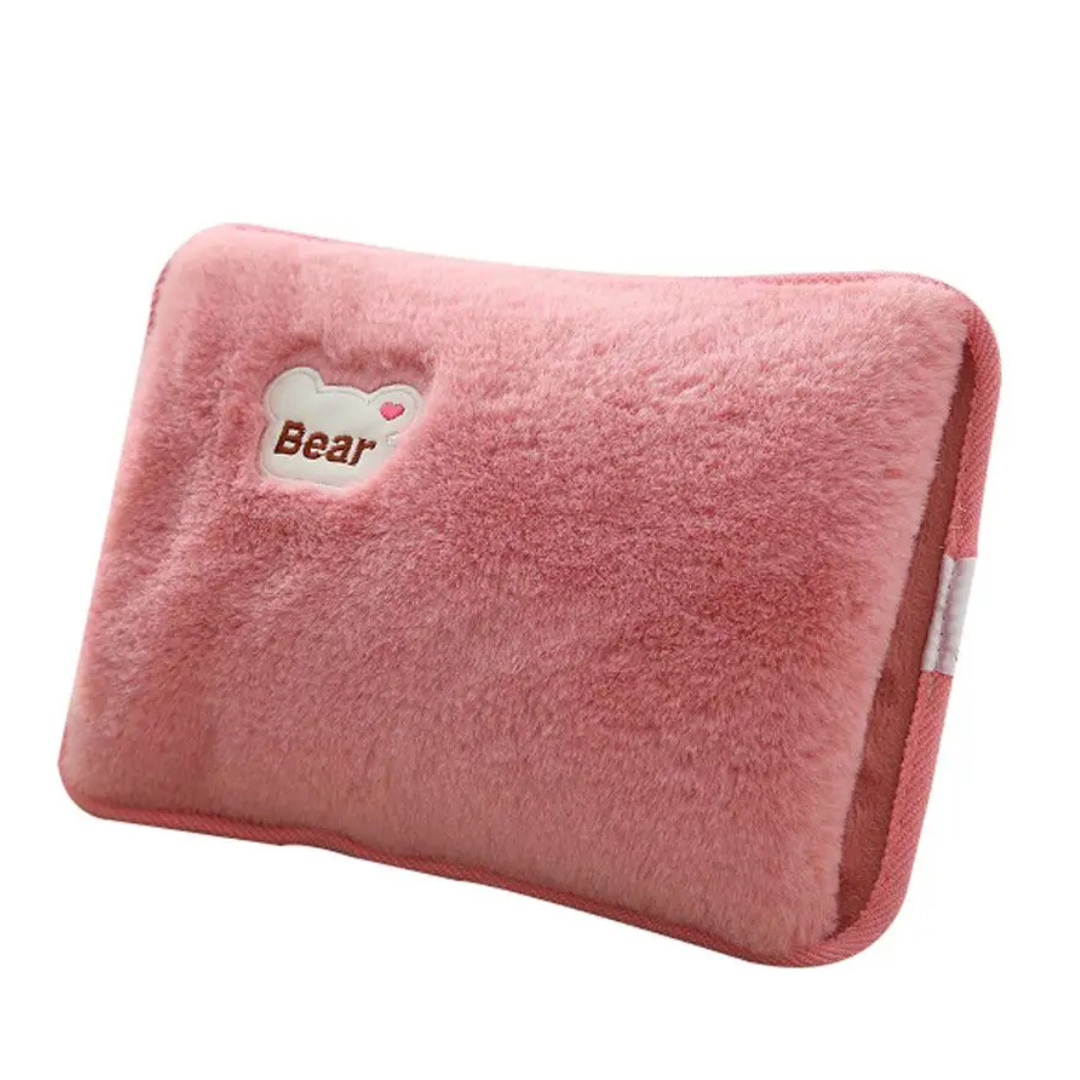 Men's Electric Hand Warmer Rechargeable Heater with Fleece Plush Cover and Pocket Sleeve - Image 7