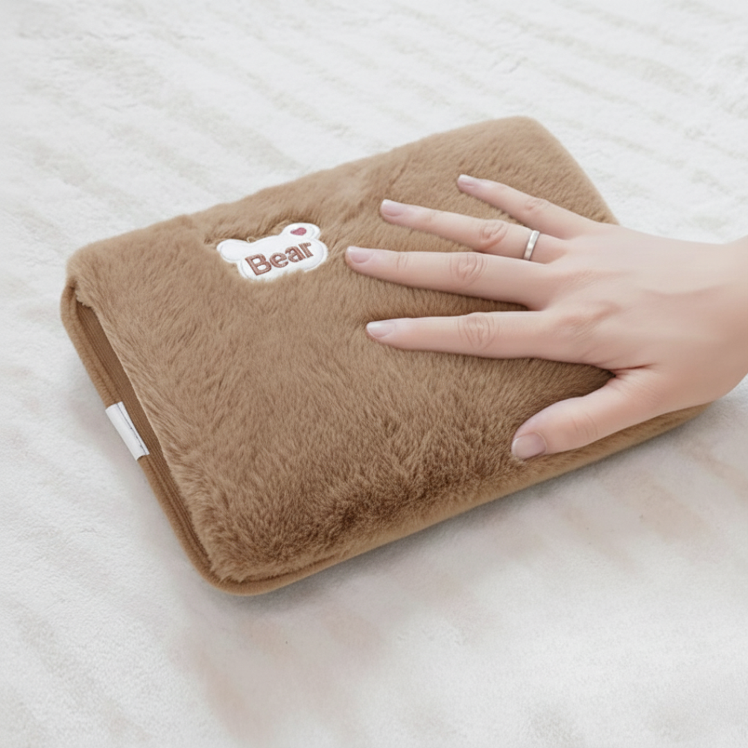 Men's Electric Hand Warmer Rechargeable Heater with Fleece Plush Cover and Pocket Sleeve - Image 9