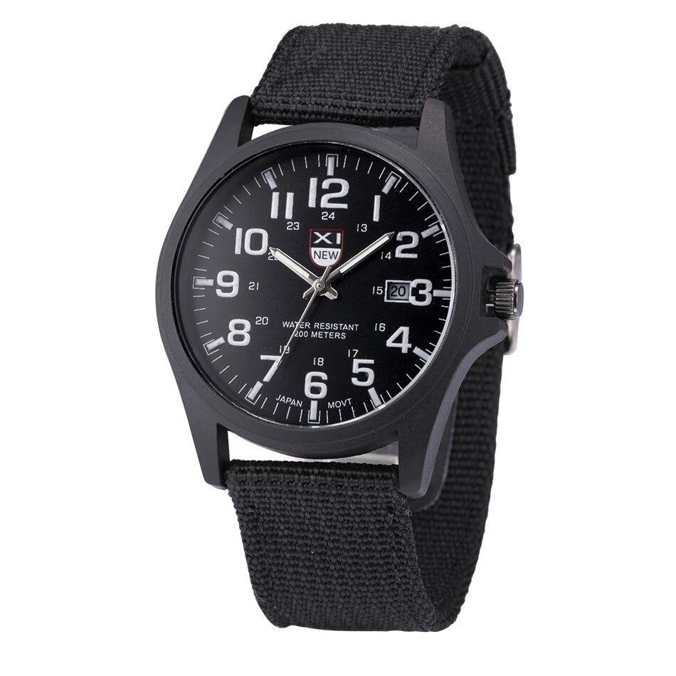 Men's Field Watch with Woven Nylon Strap and Analog Dial for Sport and Outdoor Use - Image 7