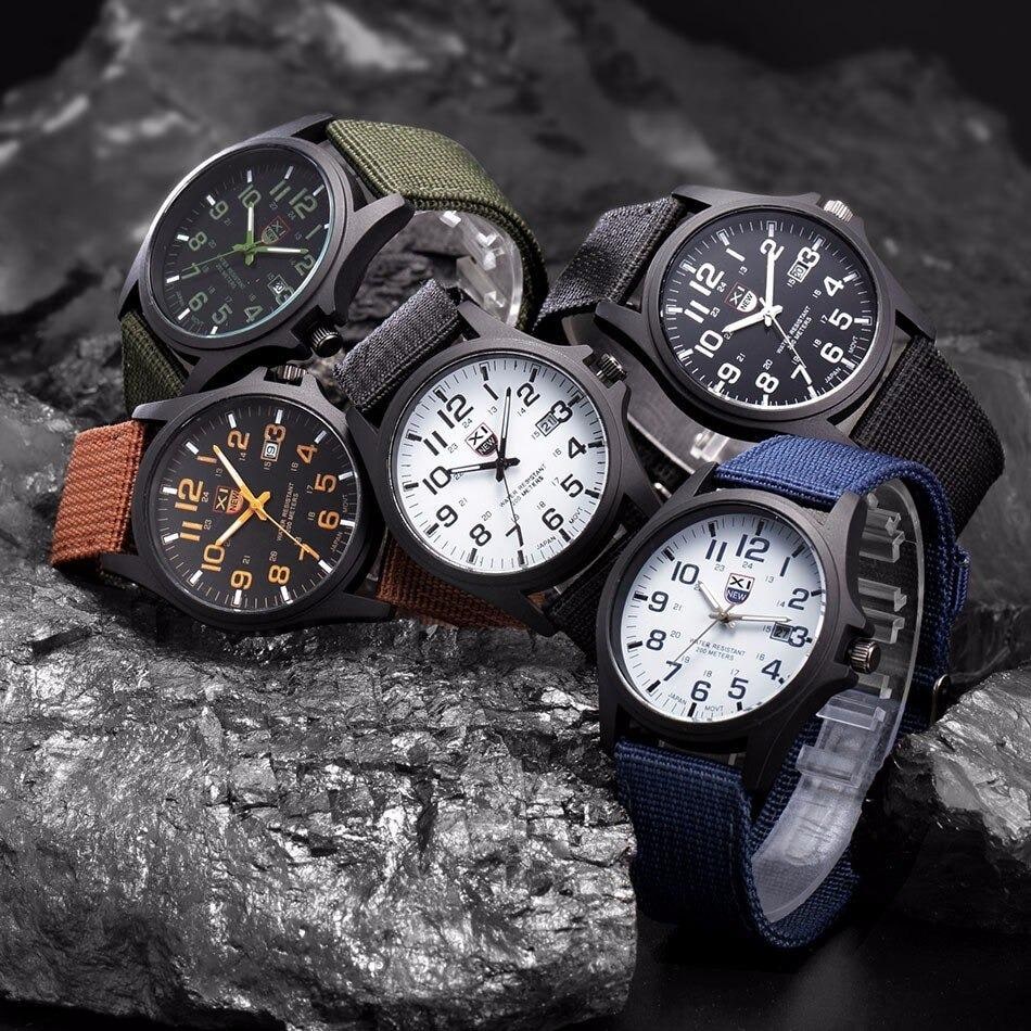 Men's Field Watch with Woven Nylon Strap and Analog Dial for Sport and Outdoor Use - Image 9