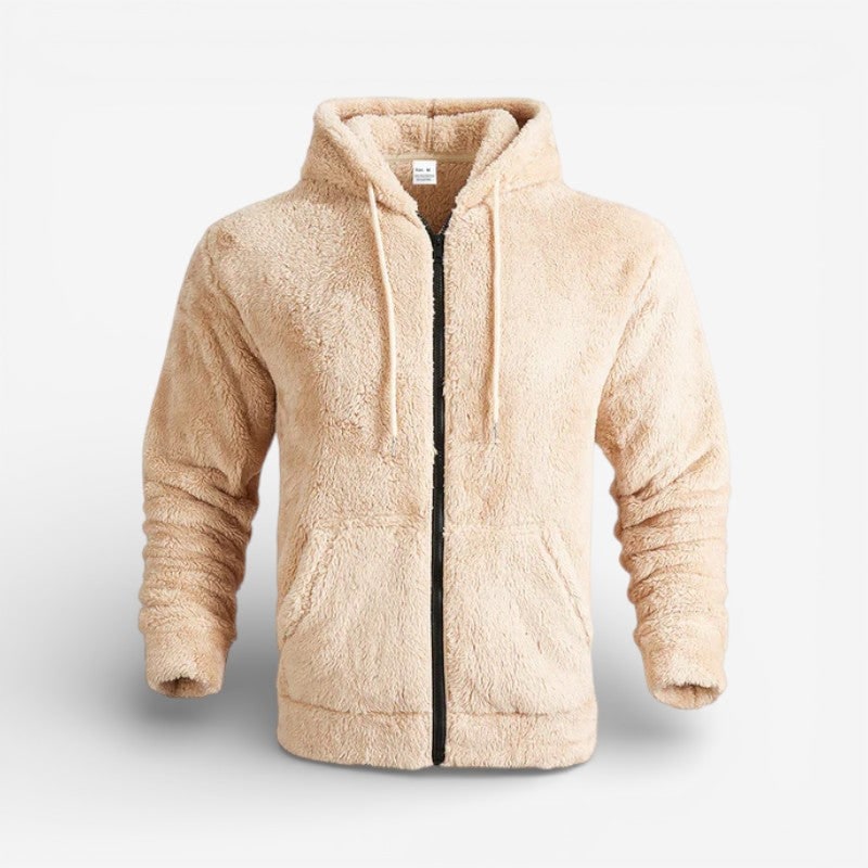 Men's Fleece Zip Up Hoodie Jacket Sweater with Hood and Pockets - Image 2