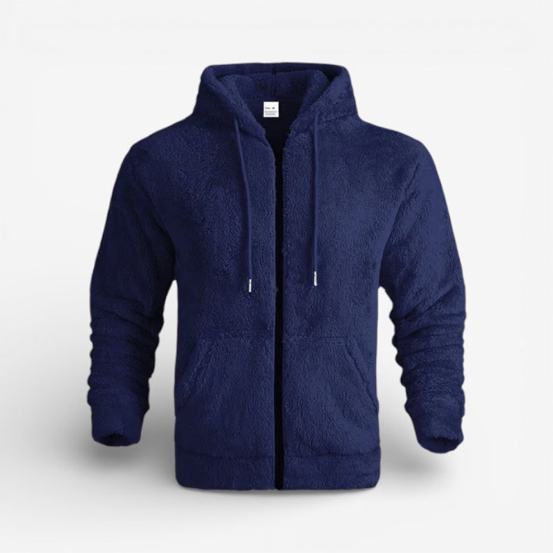 Men's Fleece Zip Up Hoodie Jacket Sweater with Hood and Pockets - Image 4
