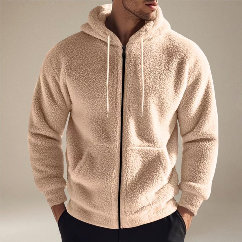 Men's Fleece Zip Up Hoodie Jacket Sweater with Hood and Pockets - Image 8