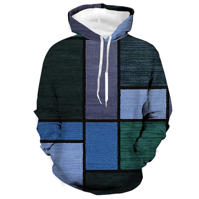 Men's Graphic Pullover Hoodie Sweatshirt with Kangaroo Pocket Streetwear - Image 2
