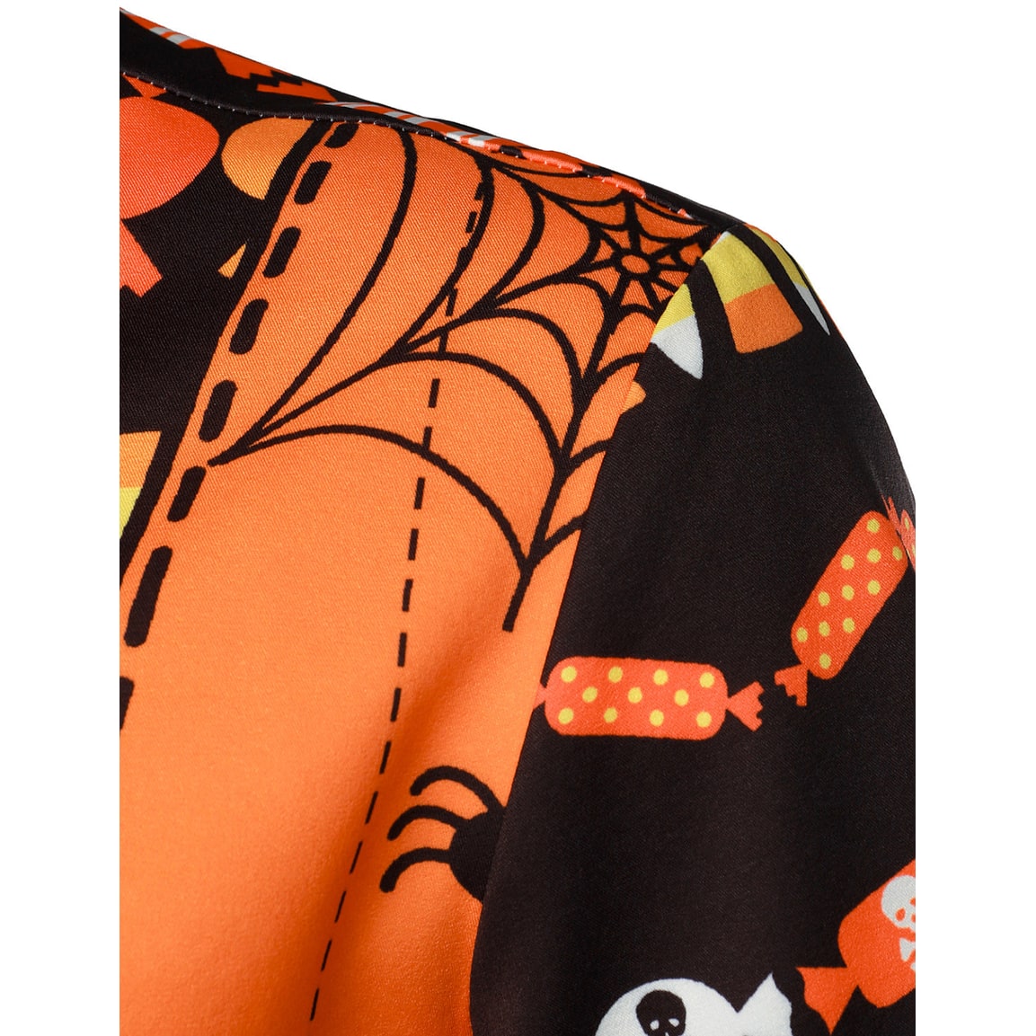 Men's Halloween Button Down Shirt with Spread Collar and Regular Fit Costume Party - Image 5