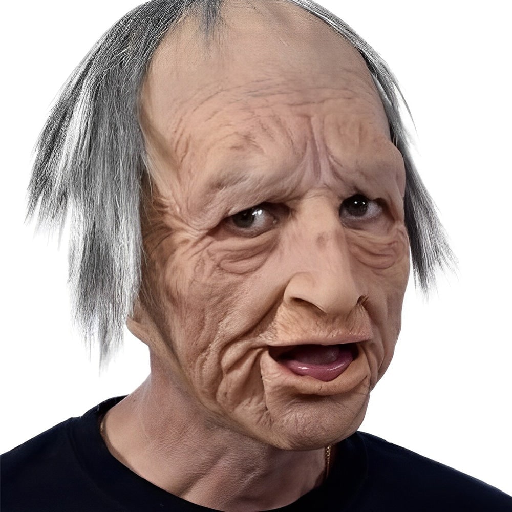 Men's Halloween Realistic Silicone Mask with Faux Hair and Hand-Painted Details - Image 13