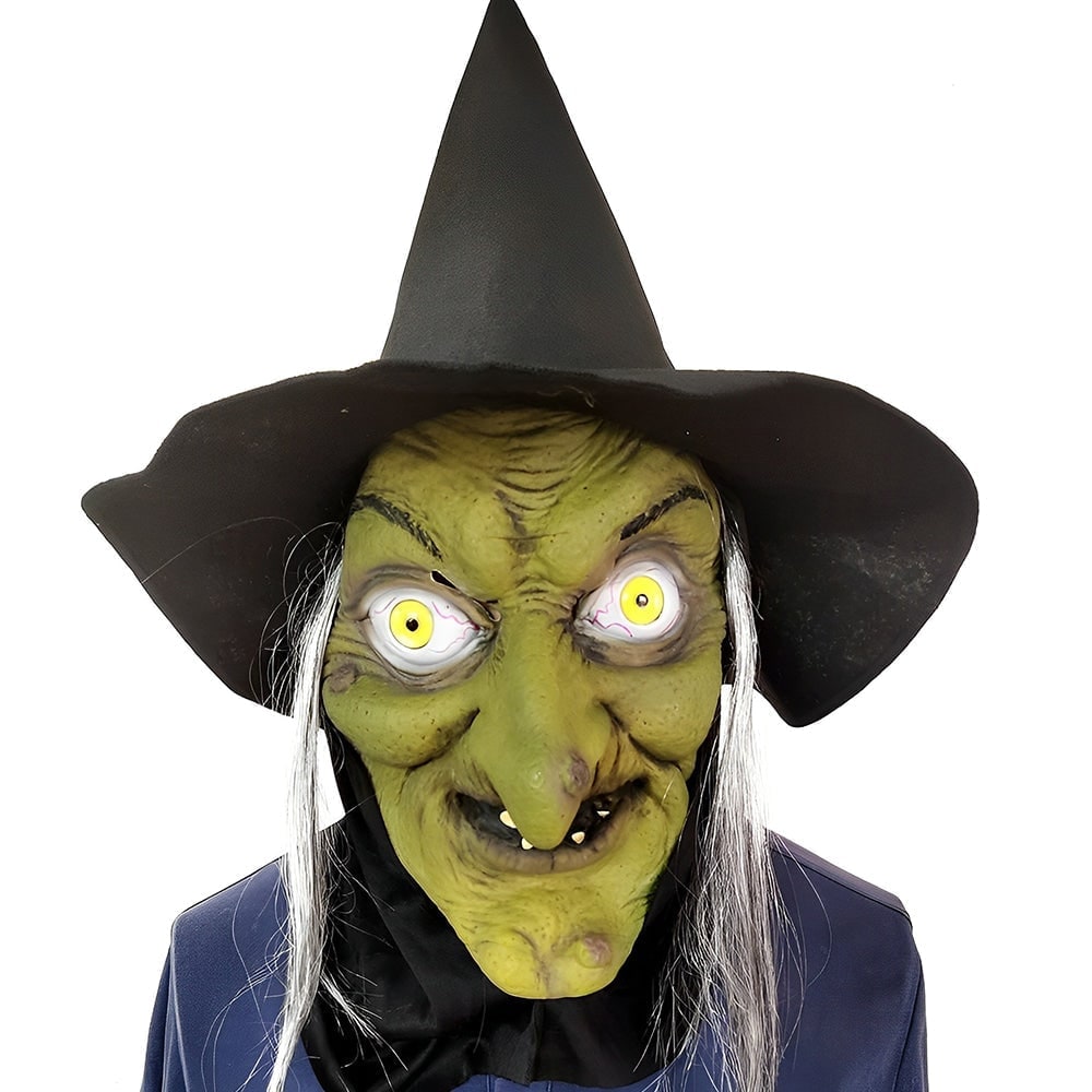 Men's Halloween Realistic Silicone Mask with Faux Hair and Hand-Painted Details - Image 19