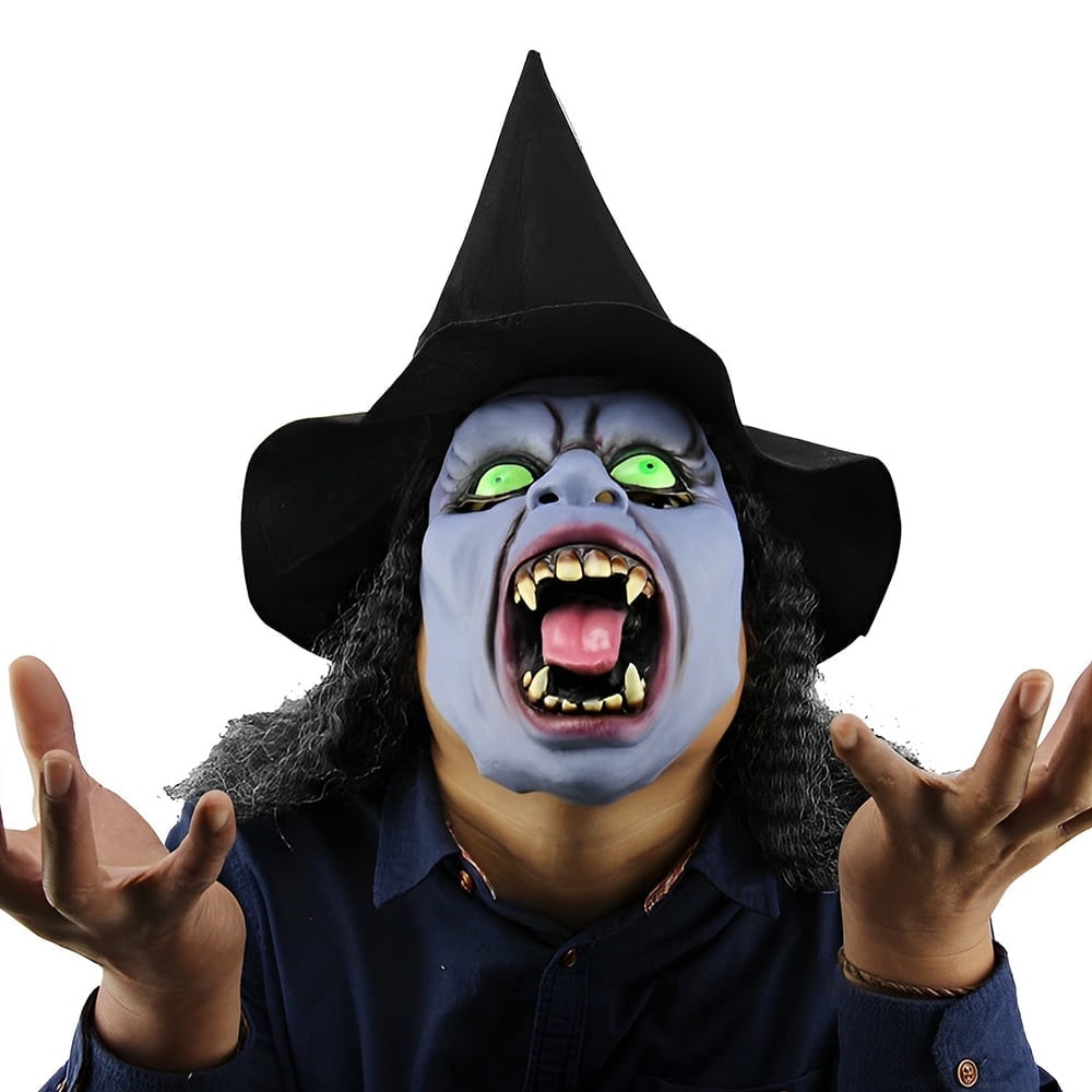 Men's Halloween Realistic Silicone Mask with Faux Hair and Hand-Painted Details - Image 21
