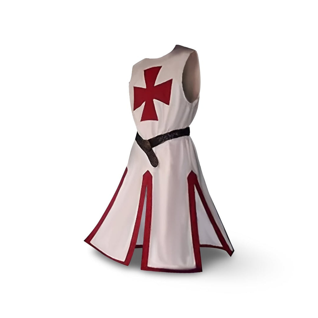 Men's Halloween Templar Knight Costume with Tunic and Cape for Medieval Warrior Outfit - Image 5