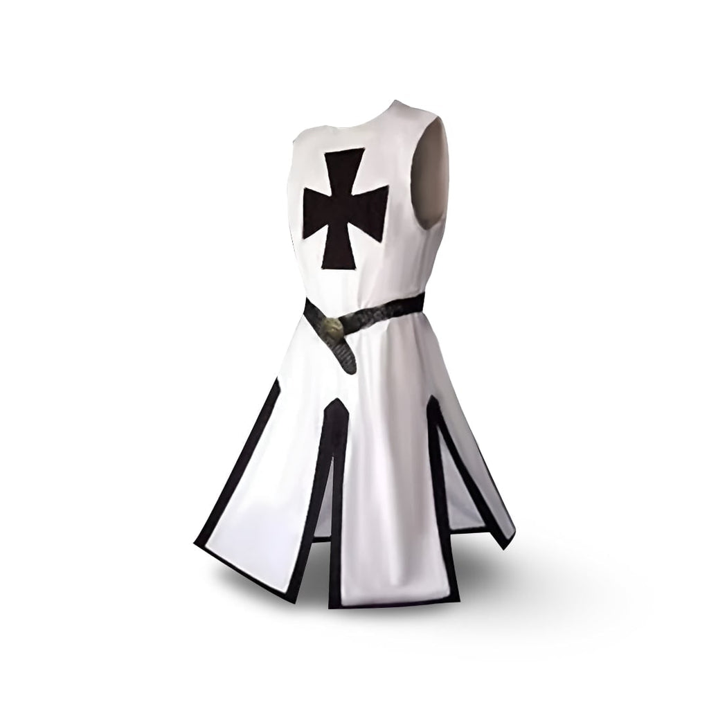 Men's Halloween Templar Knight Costume with Tunic and Cape for Medieval Warrior Outfit - Image 8