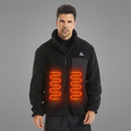 Men's Heated Fleece Jacket with Stand Collar Full Zip and Sherpa Lining - Image 1