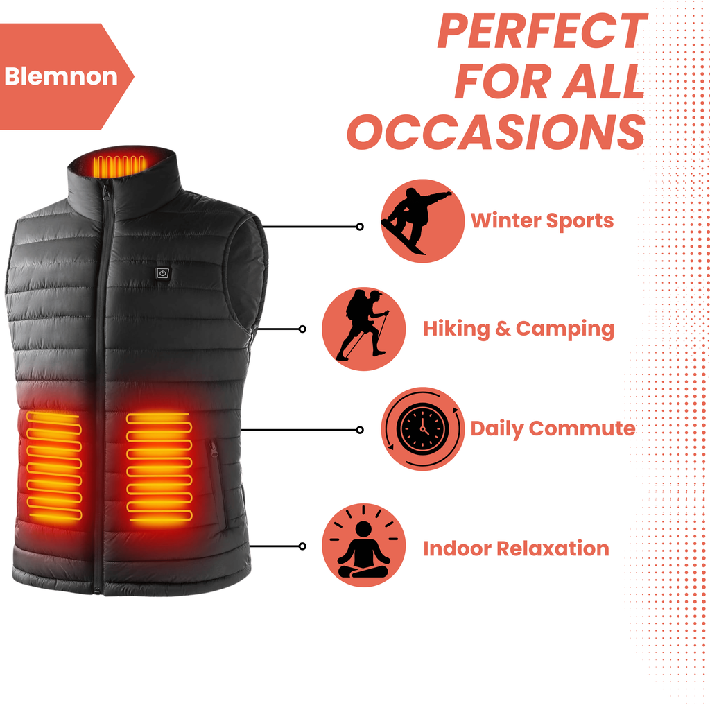 Men's Heated Vest with Rechargeable Battery and Quilted Design - Image 4