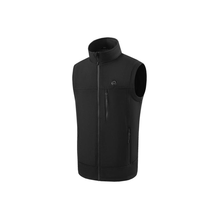 Men's Heated Vest with Stand Collar Full Zip and Rechargeable USB Power - Image 2