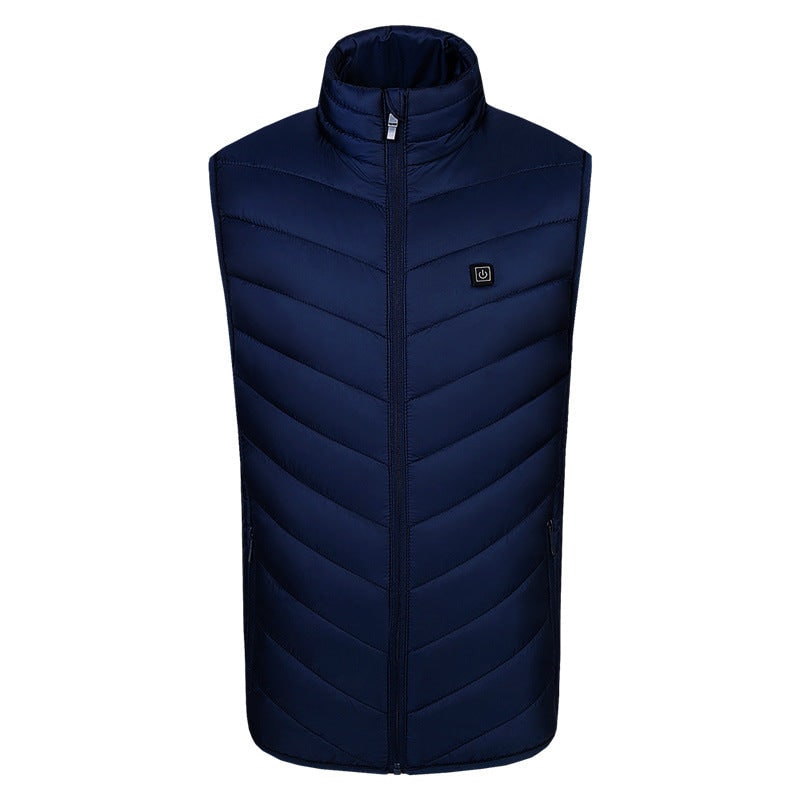 Men's Heated Vest with USB Charging Stand Collar Puffer Sleeveless - Image 10