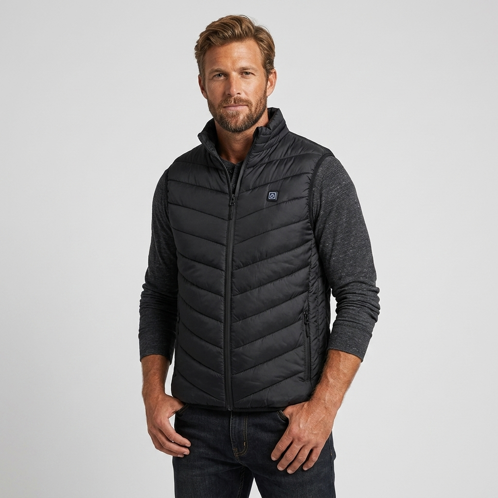 Men's Heated Vest with USB Charging Stand Collar Puffer Sleeveless - Image 2