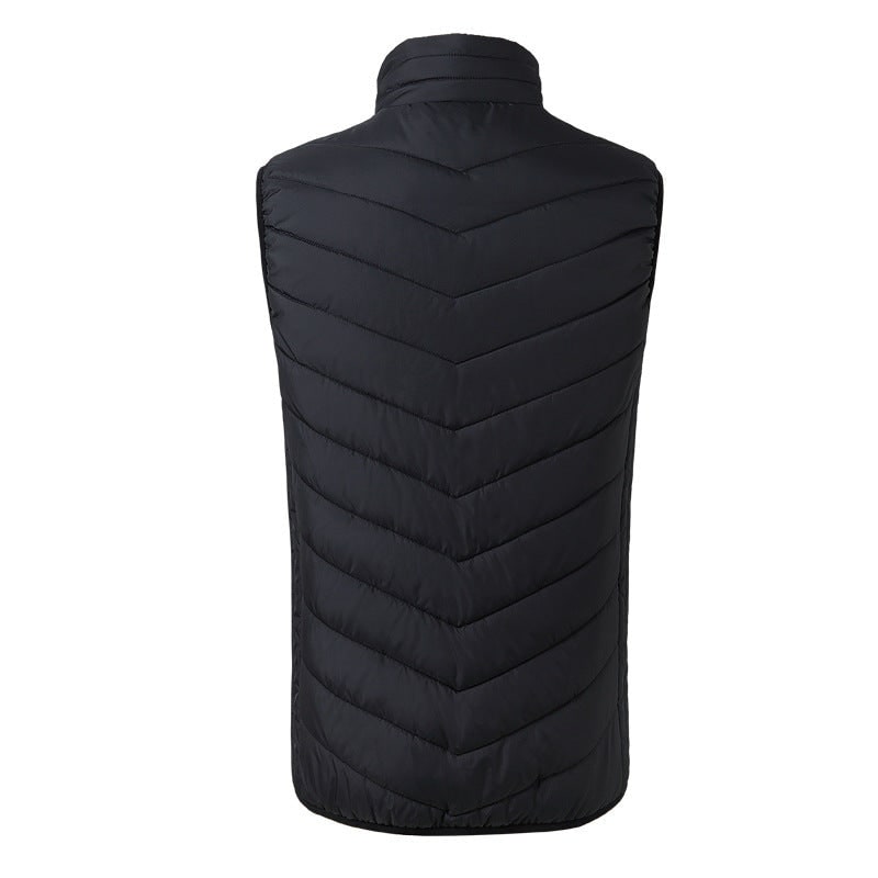 Men's Heated Vest with USB Charging Stand Collar Puffer Sleeveless - Image 4