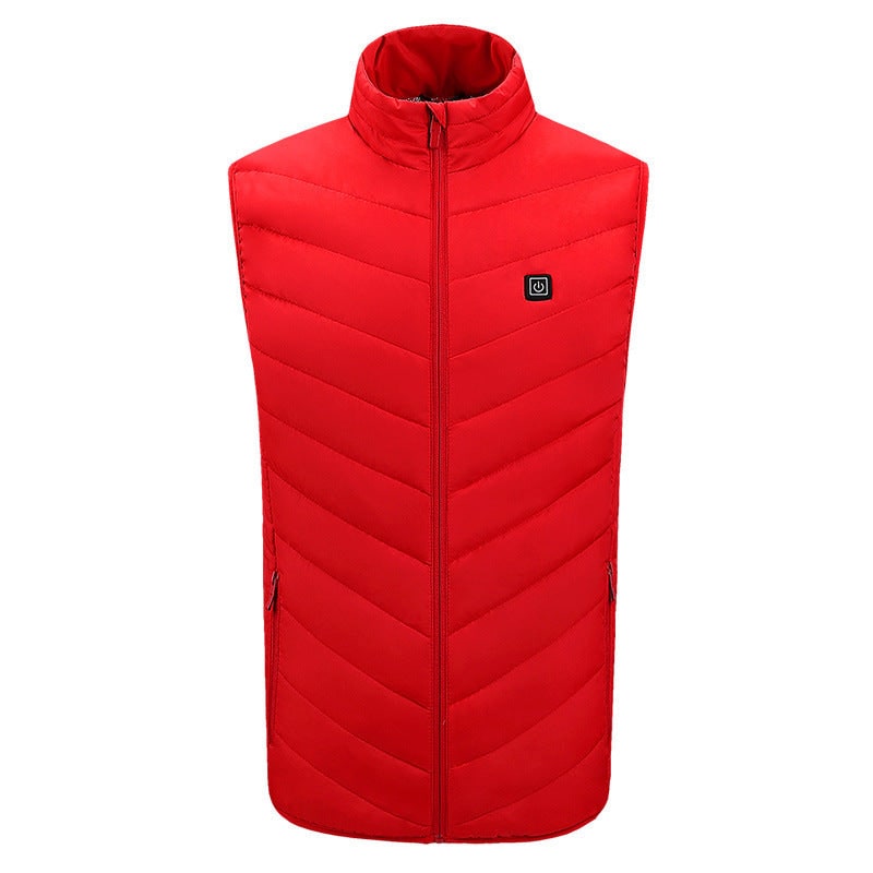 Men's Heated Vest with USB Charging Stand Collar Puffer Sleeveless - Image 7